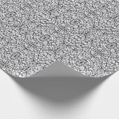 Geometrisches Schwarz-weißes Design abstrakte Kuns Geschenkpapier (Ecke)