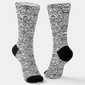 Geometrisches Schwarz-weißes Design abstrakte Kuns Socken (Gewinkelt)