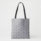 Geometrisches Schwarz-weißes Design abstrakte Kuns Tasche (Vorderseite)