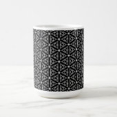 Geometrisches Schwarz-weißes und Silver Geometrism Kaffeetasse (Mittel)