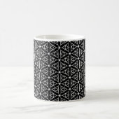 Geometrisches Schwarz-weißes und Silver Geometrism Kaffeetasse (Mittel)