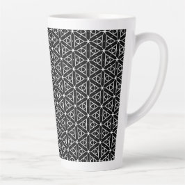 Geometrisches Schwarz-weißes und Silver Geometrism Milchtasse