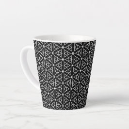 Geometrisches Schwarz-weißes und Silver Geometrism Milchtasse