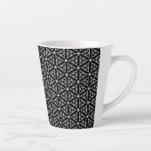 Geometrisches Schwarz-weißes und Silver Geometrism Milchtasse (Rechts)
