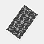 Geometrisches Schwarz-weißes und Silver Geometrism Serviette (Ecke)