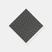 Geometrisches Schwarz-weißes und Silver Geometrism Serviette (Ecke)