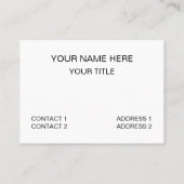 Geometrisches Schwarzes Dreieck Visitenkarte (Rückseite)