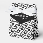 Geometrisches Schwarzweiß dank Geschenkboxen Geschenkschachtel (Vorderseite)