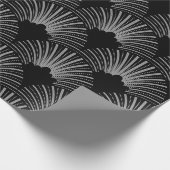 Geometrisches Schwarzweiß-Deko Geschenkpapier (Ecke)