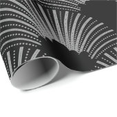 Geometrisches Schwarzweiß-Deko Geschenkpapier (Rolleneckpunkt)
