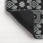 Geometrisches Schwarzweiß-Design Mousepad (Ecke)