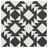 Geometrisches Schwarzweiss-Muster Stoff (Nahaufnahme)