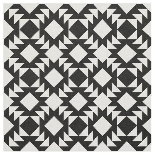 Geometrisches Schwarzweiss-Muster Stoff (Muster)