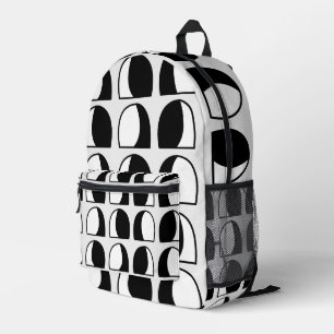 Geometrisches Schwarzweißmuster Bedruckter Rucksack