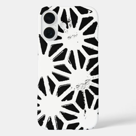 geometrisches Schwarzweißmuster Case-Mate iPhone Hülle (Rückseite)