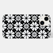 geometrisches Schwarzweißmuster Case-Mate iPhone Hülle (Rückseite (Horizontal))