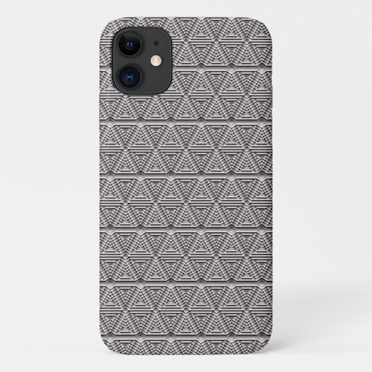 Geometrisches Schwarzweißmuster Case-Mate iPhone Hülle (Rückseite)