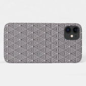 Geometrisches Schwarzweißmuster Case-Mate iPhone Hülle (Rückseite (Horizontal))