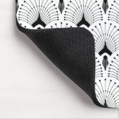 Geometrisches Schwarzweißmuster des Dekos Mousepad (Ecke)
