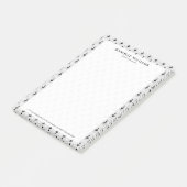 Geometrisches Schwarzweißmuster des Dekos Post-it Klebezettel (angewinkelt)