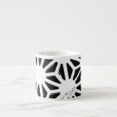 geometrisches Schwarzweißmuster Espressotasse (Vorderseite)