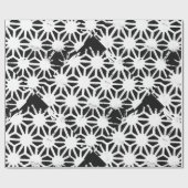 geometrisches Schwarzweißmuster Geschenkpapier (Flach)