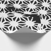geometrisches Schwarzweißmuster Geschenkpapier (Ecke)