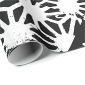 geometrisches Schwarzweißmuster Geschenkpapier (Rolleneckpunkt)