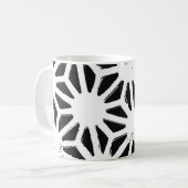 geometrisches Schwarzweißmuster Kaffeetasse (Vorderseite Links)