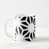 geometrisches Schwarzweißmuster Kaffeetasse (Links)