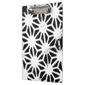 geometrisches Schwarzweißmuster Klemmbrett (Links)