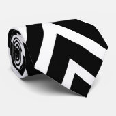 Geometrisches Schwarzweißmuster Krawatte (Gerollt)