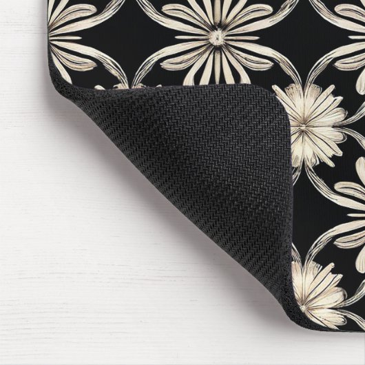 geometrisches Schwarzweißmuster Mousepad (Ecke)