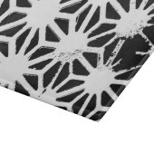geometrisches Schwarzweißmuster Schneidebrett (Ecke)