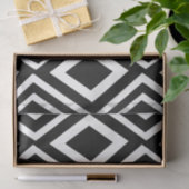 Geometrisches Schwarzweißmuster Seidenpapier (Geschenk)