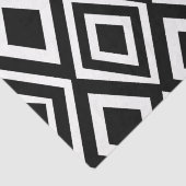 Geometrisches Schwarzweißmuster Seidenpapier (Detail)