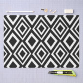 Geometrisches Schwarzweißmuster Seidenpapier (Handwerk)