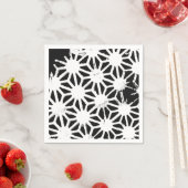 geometrisches Schwarzweißmuster Serviette (Beispiel)