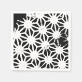 geometrisches Schwarzweißmuster Serviette (Vorderseite)