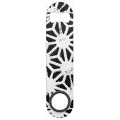 geometrisches Schwarzweißmuster Speed Flaschenöffner (Vorderseite)