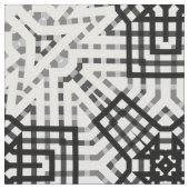 Geometrisches Schwarzweißmuster Stoff (Nahaufnahme)