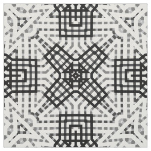 Geometrisches Schwarzweißmuster Stoff