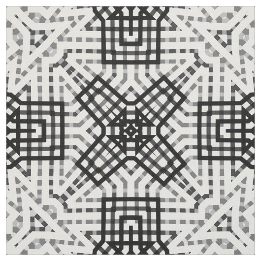 Geometrisches Schwarzweißmuster Stoff (Muster)