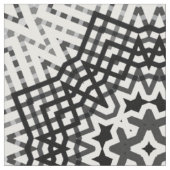 Geometrisches Schwarzweißmuster Stoff (Nahaufnahme)