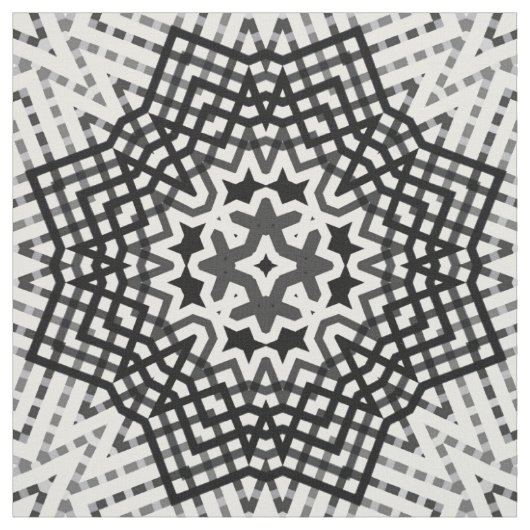 Geometrisches Schwarzweißmuster Stoff (Muster)