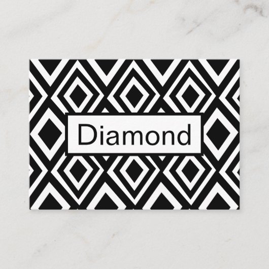Geometrisches Schwarzweißmuster Visitenkarte (Vorderseite)