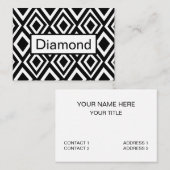 Geometrisches Schwarzweißmuster Visitenkarte (Vorne/Hinten)