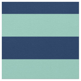 Geometrisches Seafoam Grün und Marine-Streifen Stoff