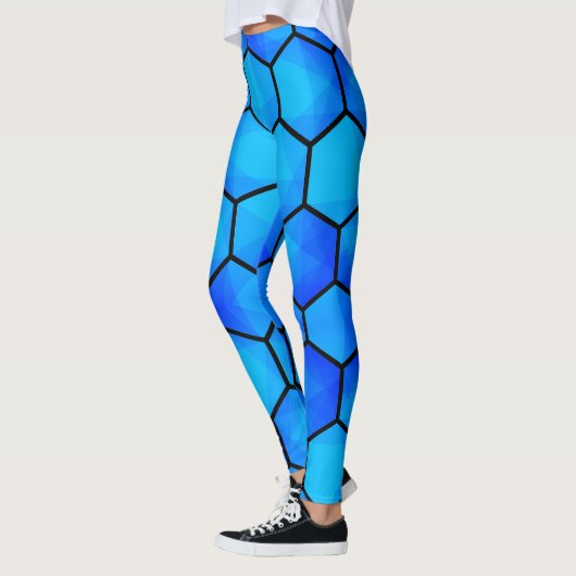 Geometrisches Sechseckmuster Leggings (Links)