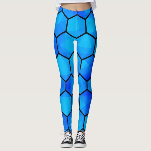 Geometrisches Sechseckmuster Leggings (Vorderseite)